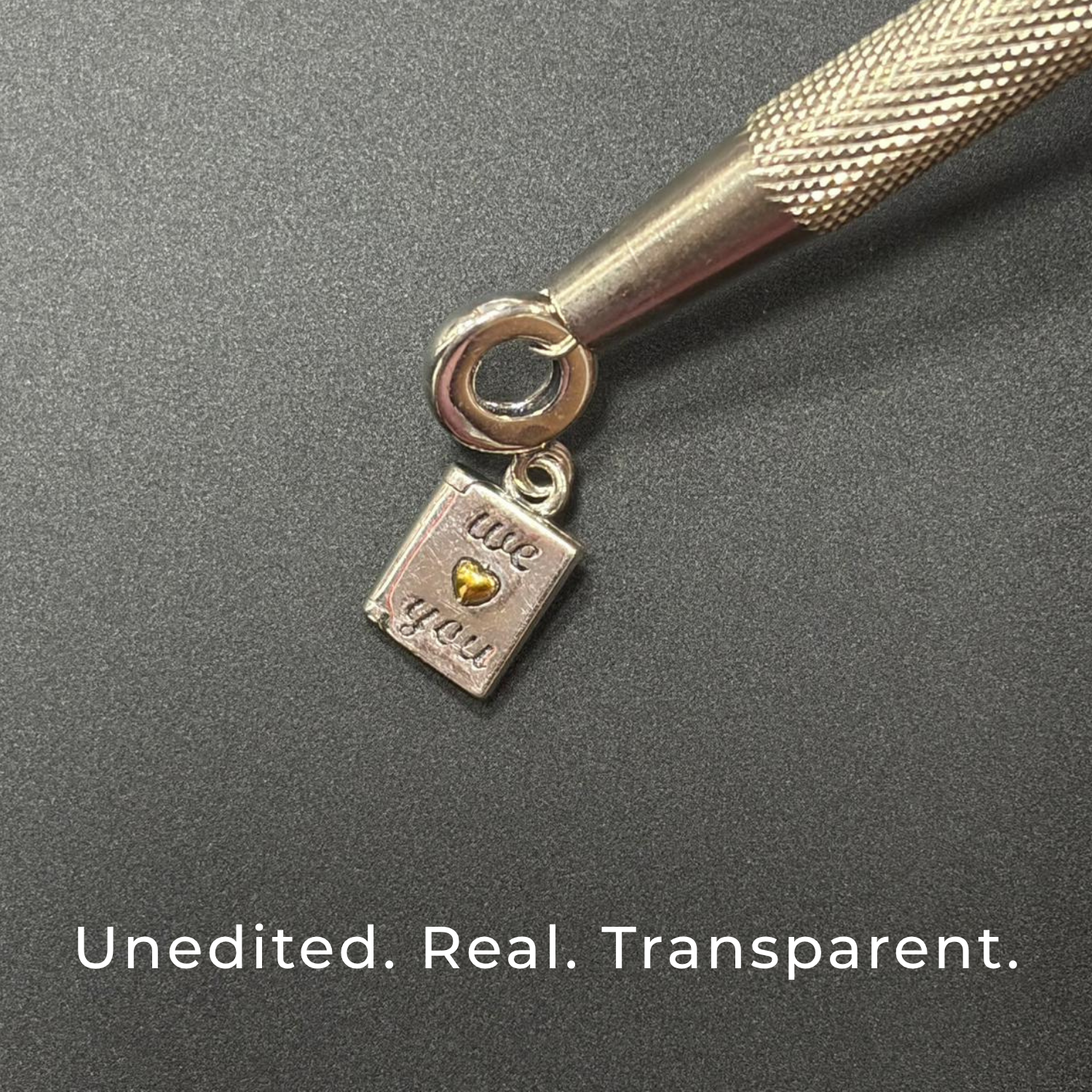 925 Silver "We Love You" Storybook Charm (For mother's)