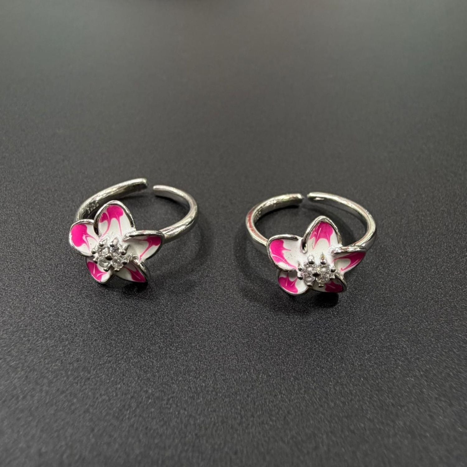 Gulabi Parijat Sterling Silver Jodvi