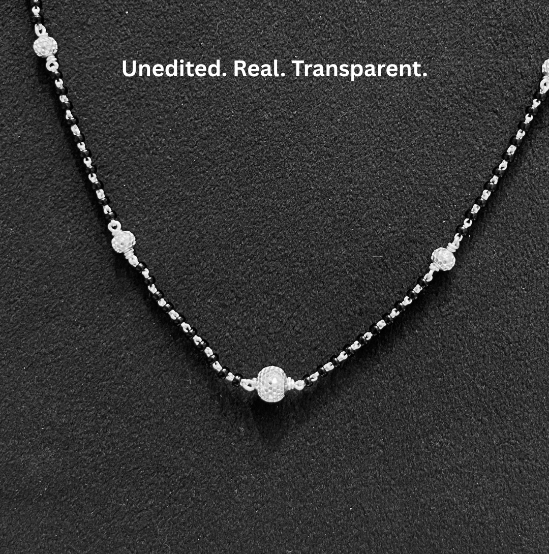 925 Silver Classic Silver Bead Mangalsutra