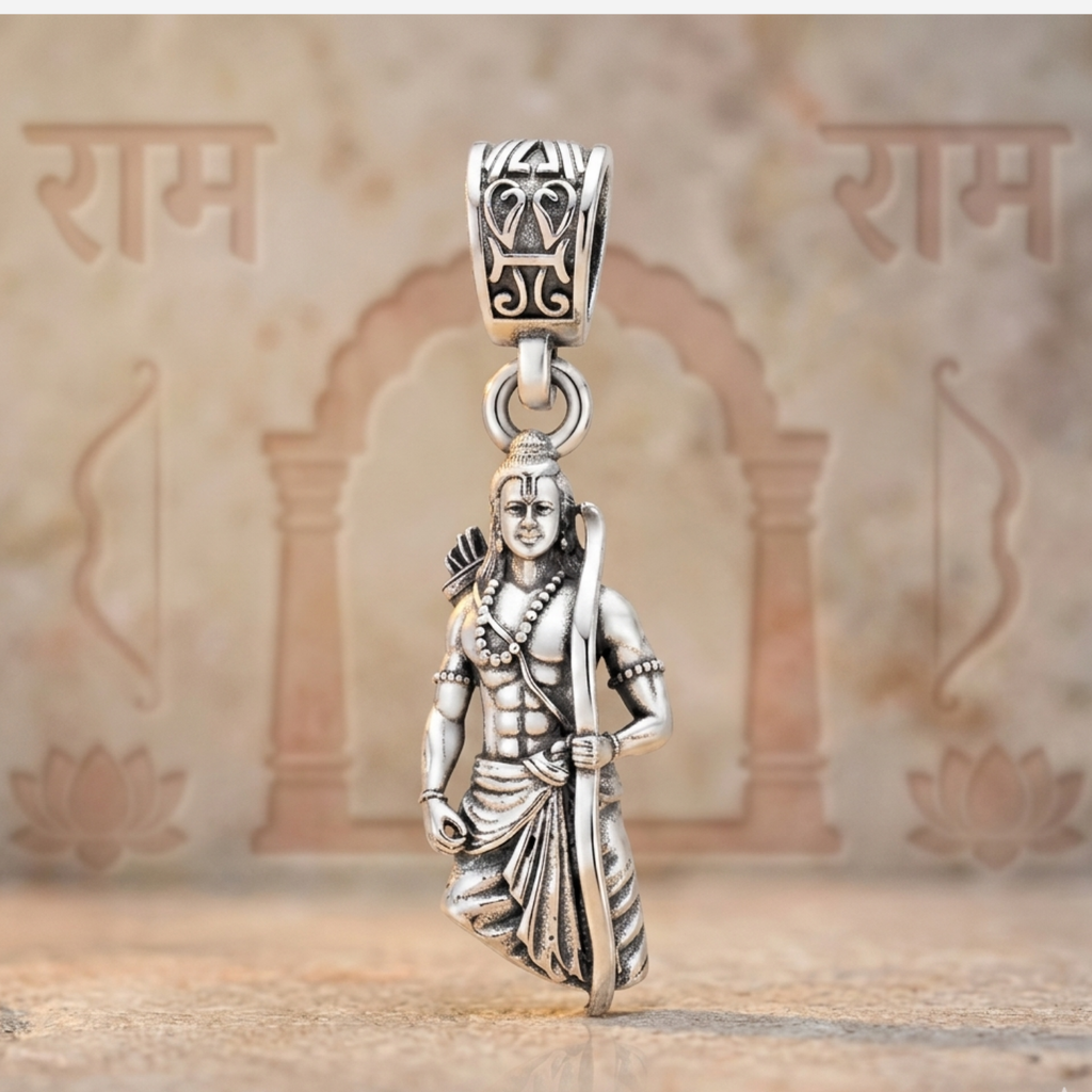925 Silver The Kodanda Rama Pendant: The Divine Warrior