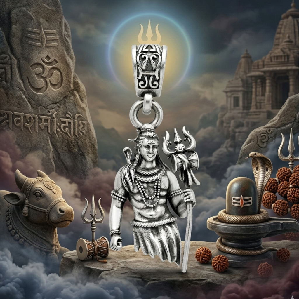 925 Silver Lord Shiva: The Divine Guardian Pendant