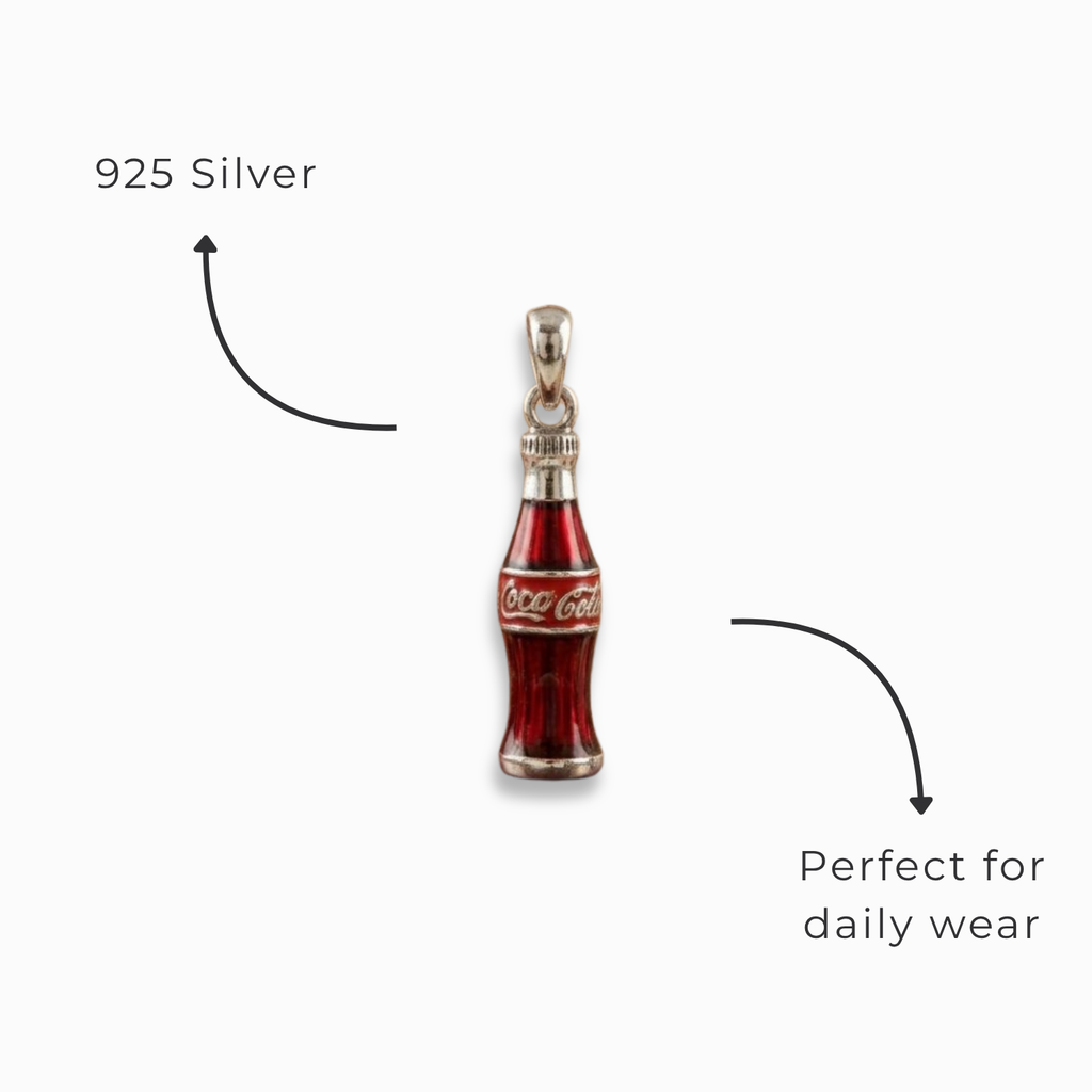 925 Silver Vintage Fizzy Soda Charm (Coca-Cola)