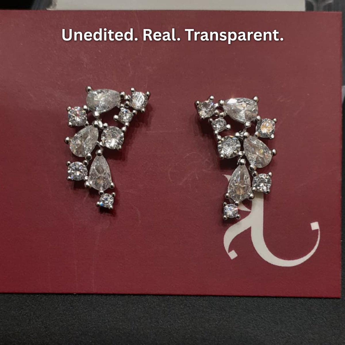 92.5 Silver CZ Cluster Burst Ear Cuff