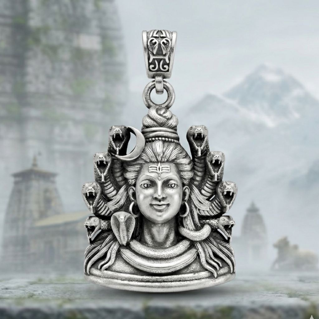 925 Silver Lord Shiva: The Divine Protector Pendant