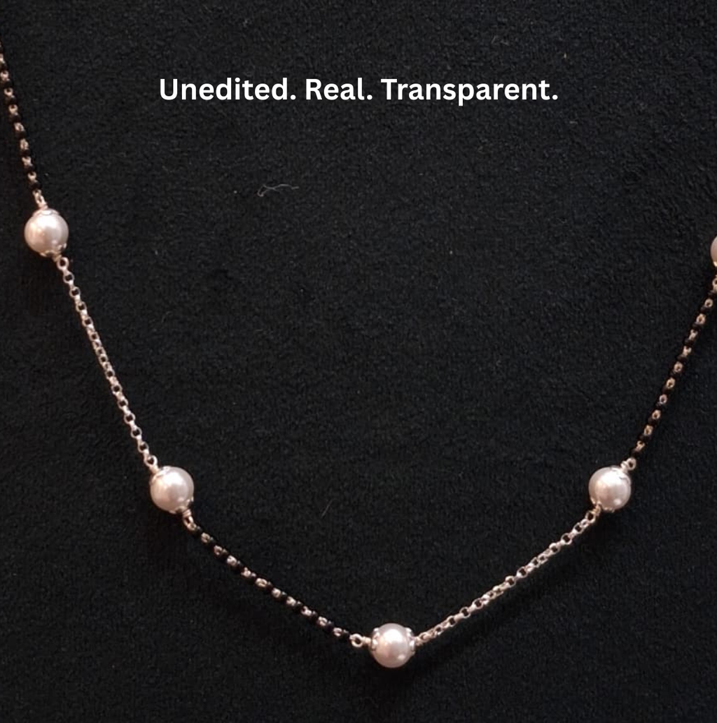 925 Silver Pearl Wave Mangalsutra