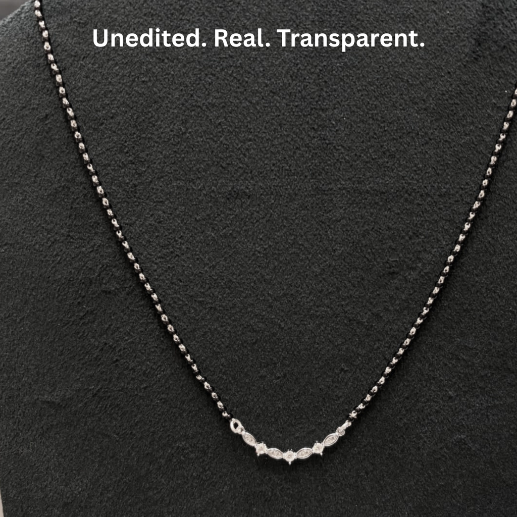 925 Silver Marquise Mangalsutra