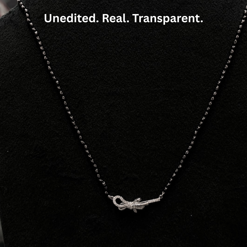 925 Silver Bow Mangalsutra
