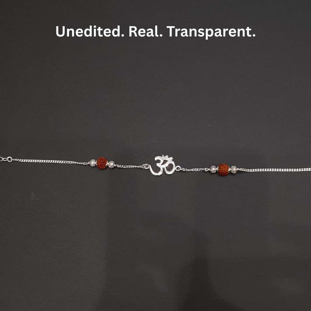 Om Rudraksh Bracelet | 92.5 Sterling Silver