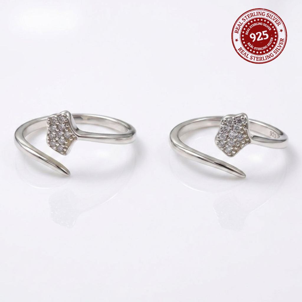 Shimmering Blossom 925 Silver Toe Ring