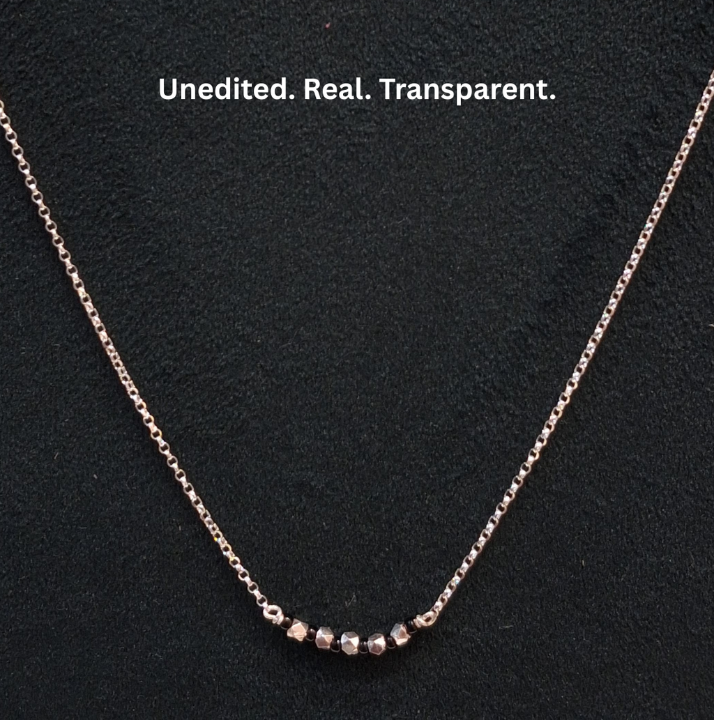 925 Silver Faceted Chain Mangalsutra
