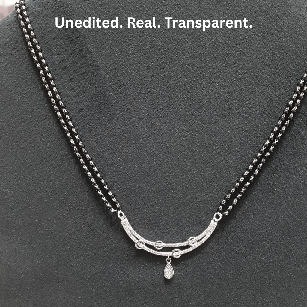 925 Silver CZ Chandrika Mangalsutra