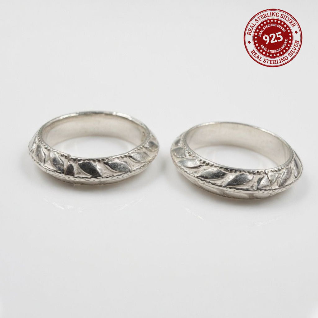 Traditional Carved Leaf 925 Silver Toe Ring