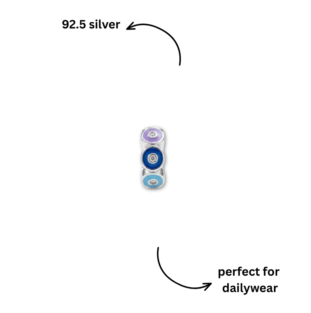 925 Silver Evil Eye Ring Charm
