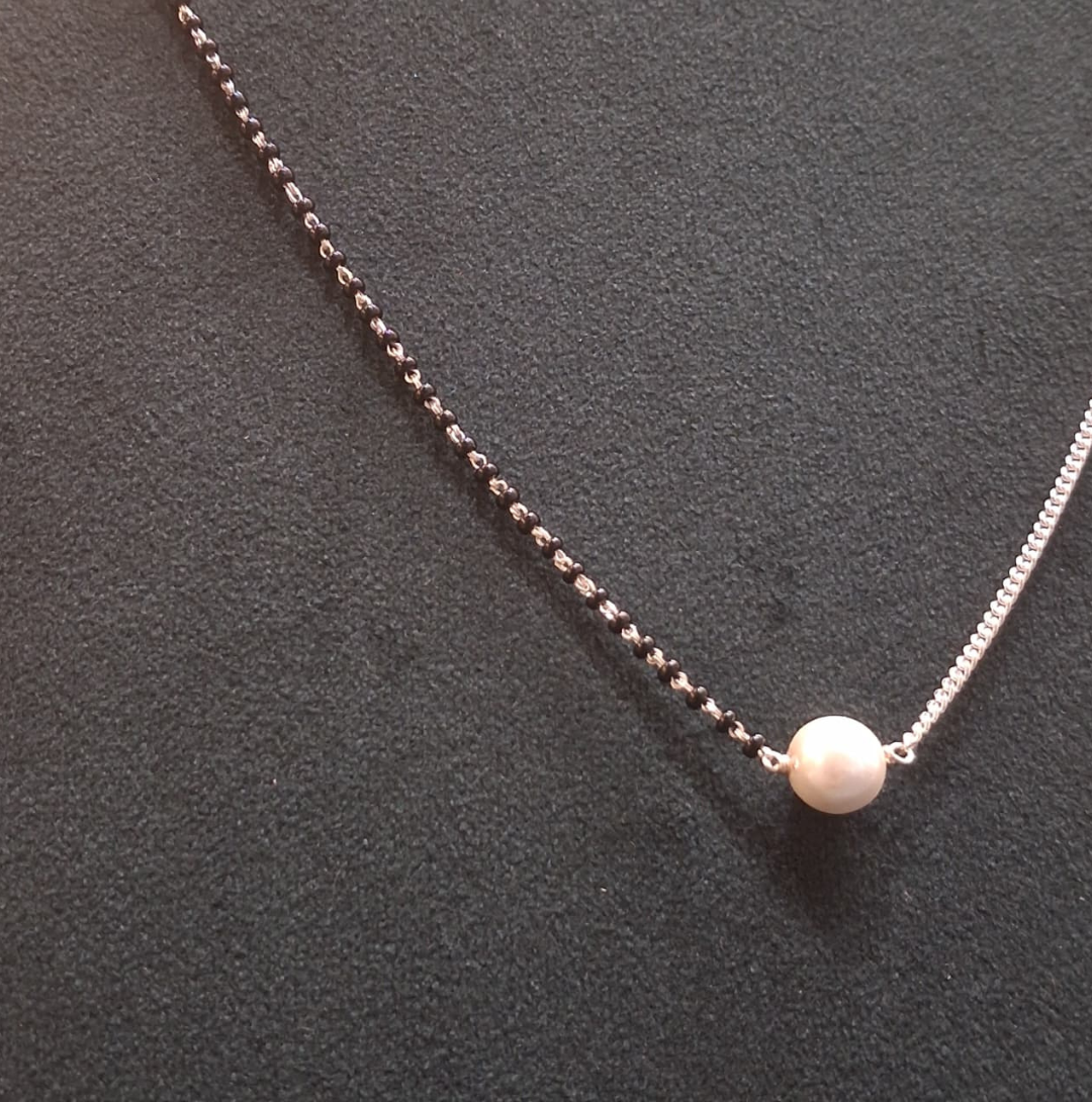 925 Silver Pearl Drop Mangalsutra