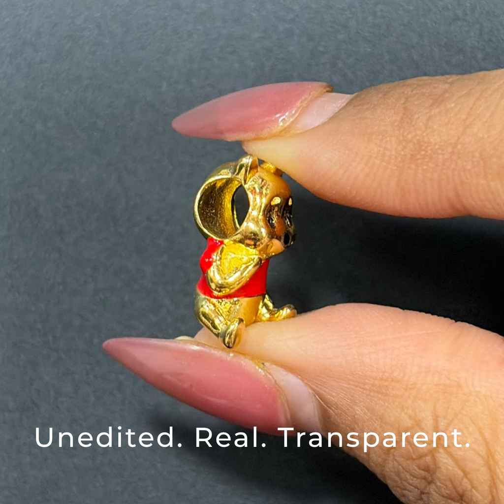 925 Silver Heartful "Bear" Charm