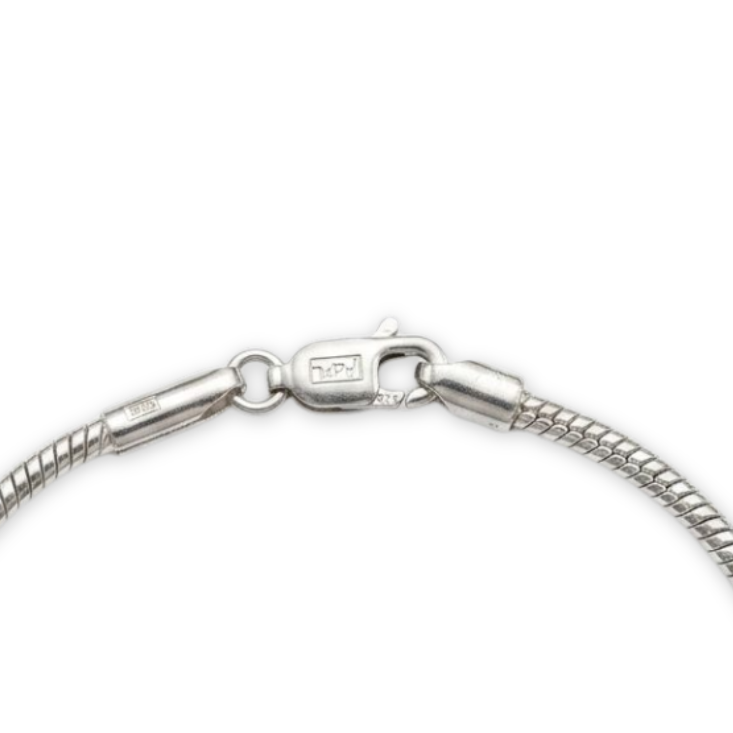 925 Sterling Silver Petite Rounded Snake Chain Bracelet