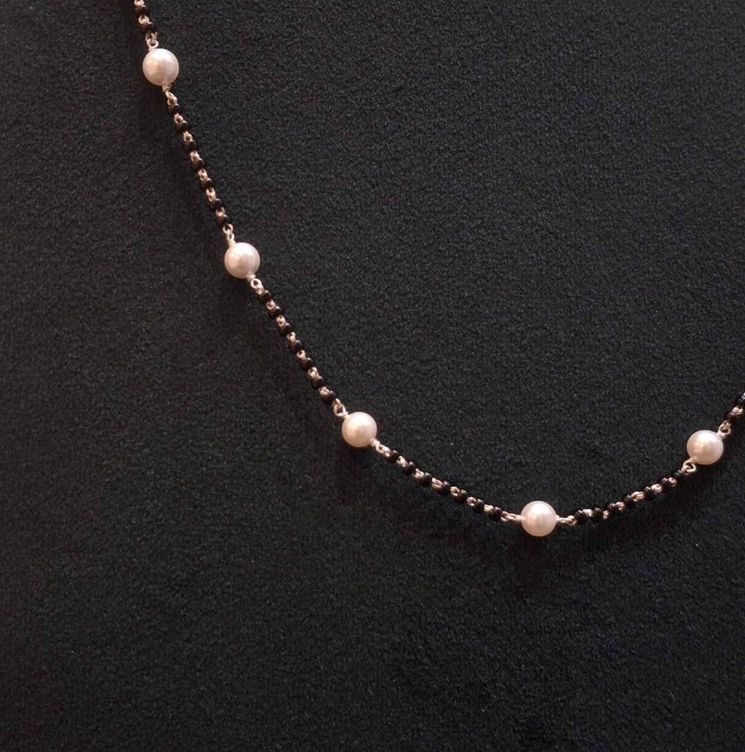 925 Silver Pearl Chain Mangalsutra