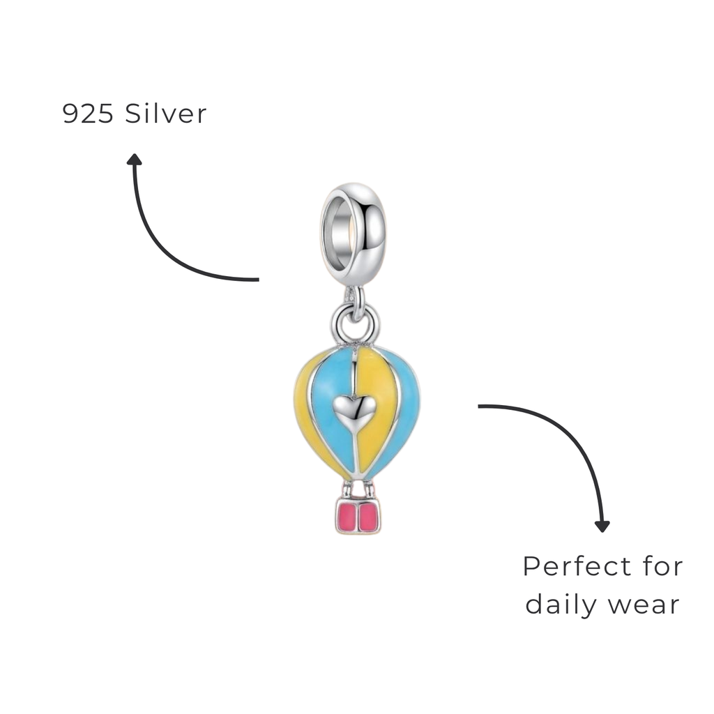 925 Silver Pastel "Adventure is Out There" Balloon Charm