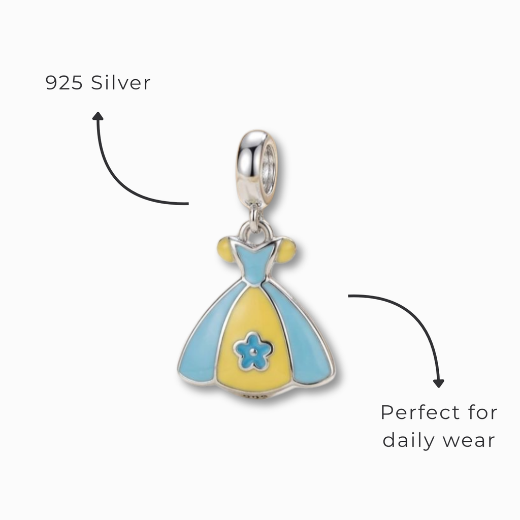 925 Silver Enchanted Gala Dress Charm