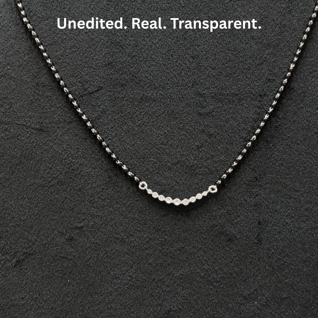 925 Silver CZ Pendant Mangalsutra