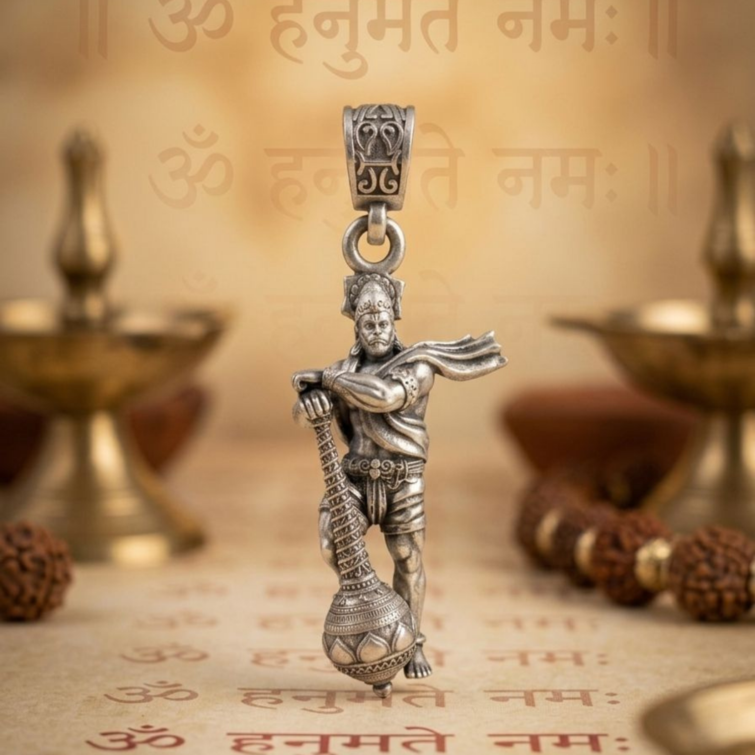 925 Silver Lord Hanuman: The Eternal Warrior Pendant