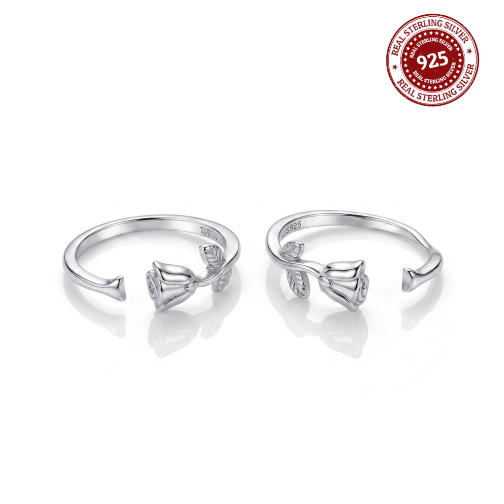 Rose Adjustable 925 Silver Toe Ring