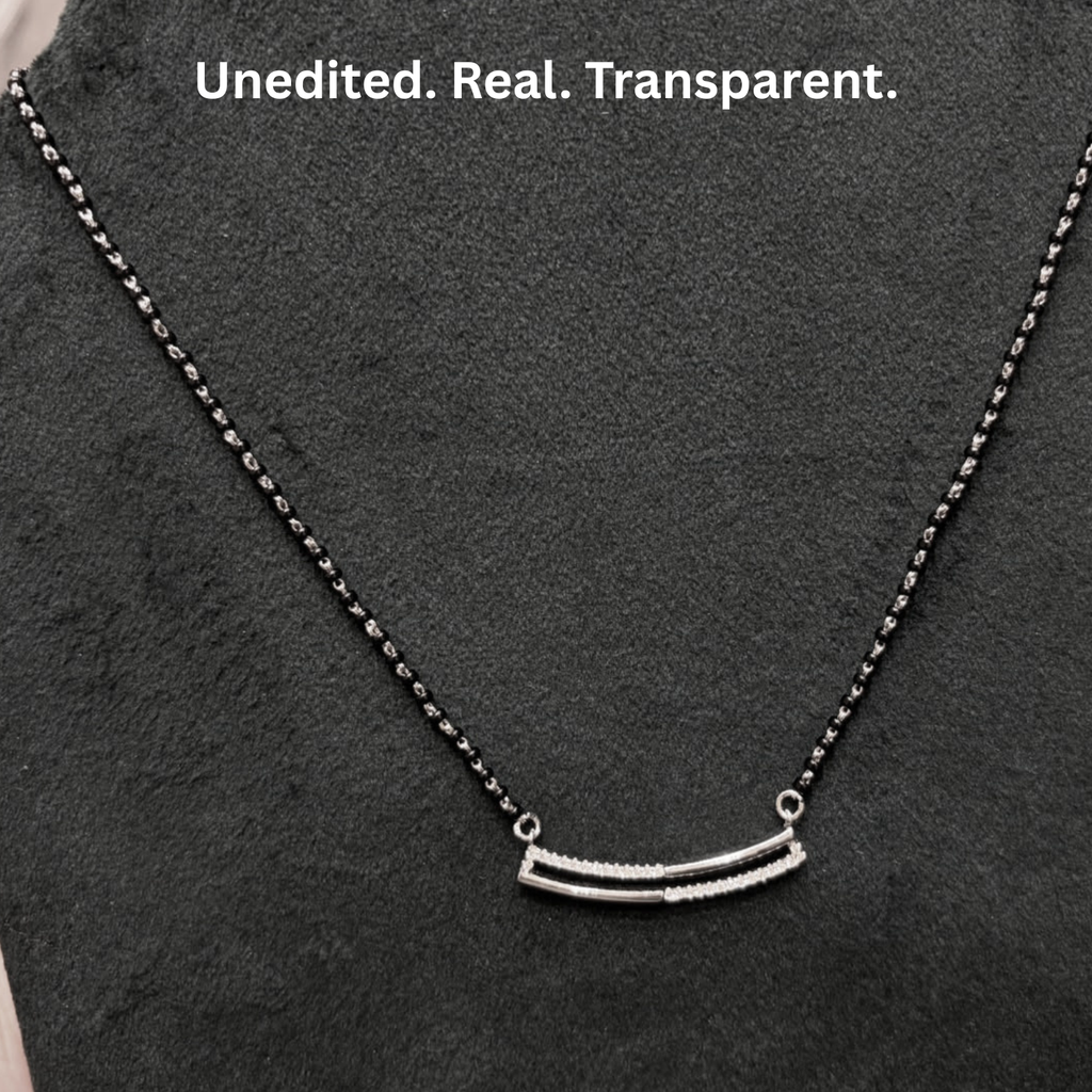 925 Silver CZ Pendant Mangalsutra