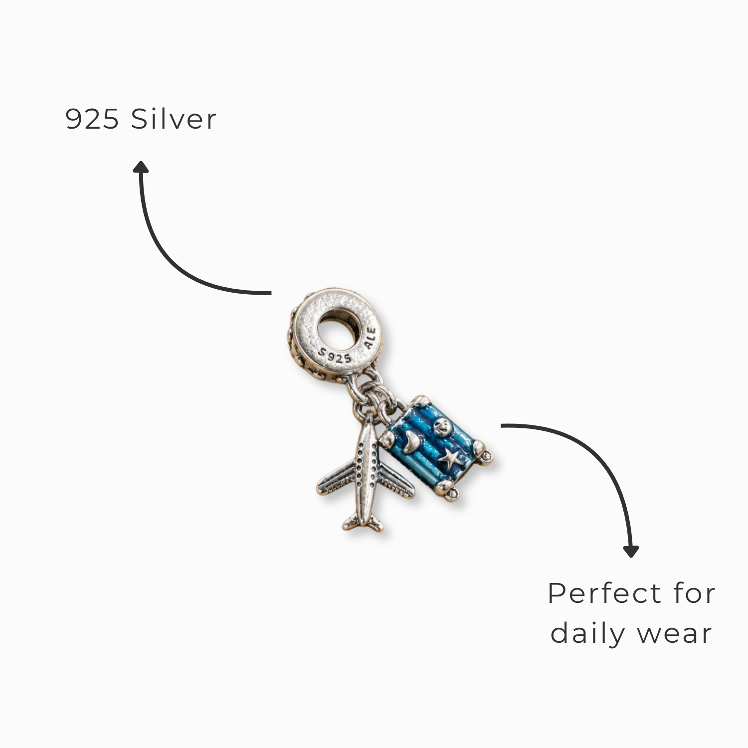925 Silver Skybound Wanderer Charm