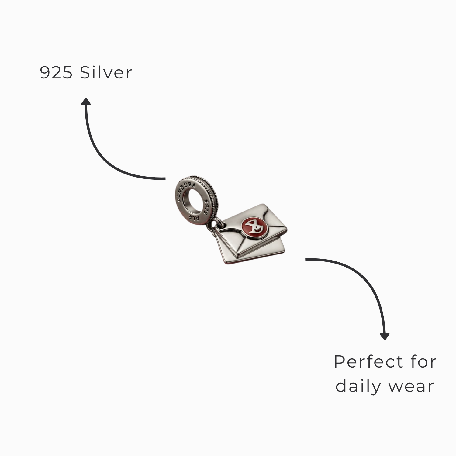 925 Silver Hogwarts Acceptance Letter Dangle Charm