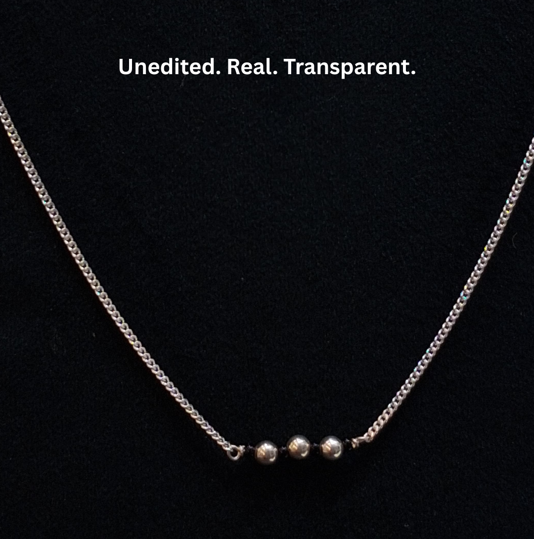 925 Silver Trio Bead Mangalsutra