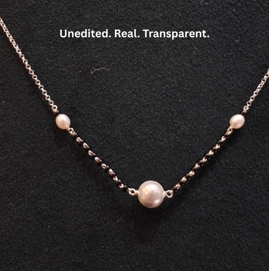 925 Silver Pearl Trio Mangalsutra