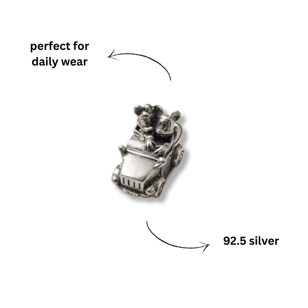 925 Silver Mickey & Minnie Vintage Roadtrip Charm