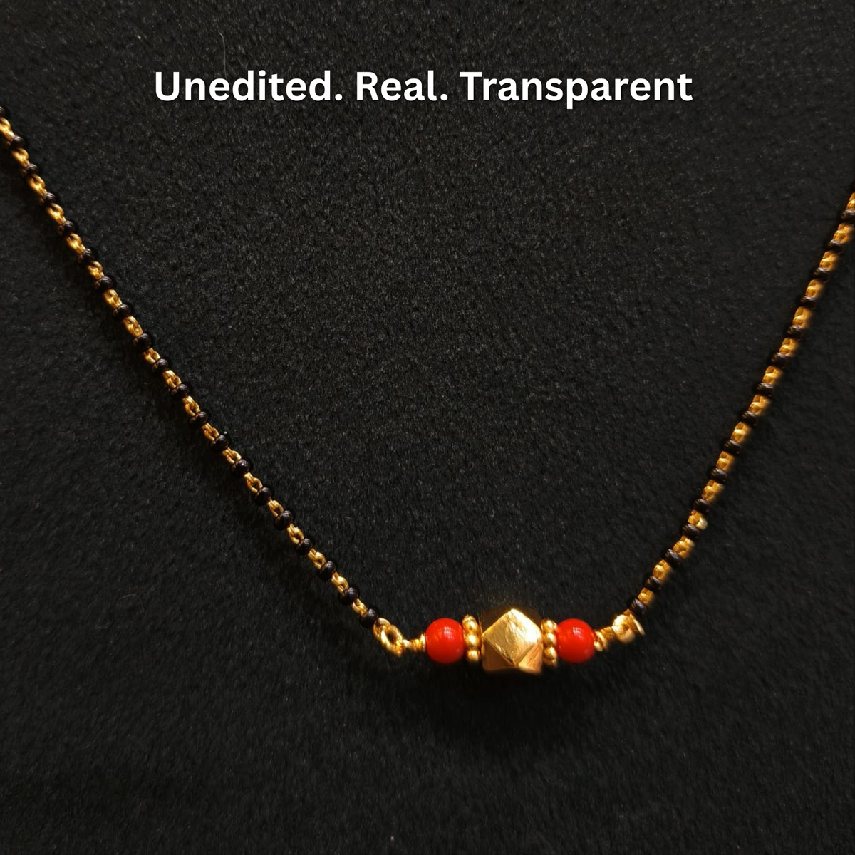 Handmade Ashtapailu Coral Mangalsutra | 24 Carat Gold Plated