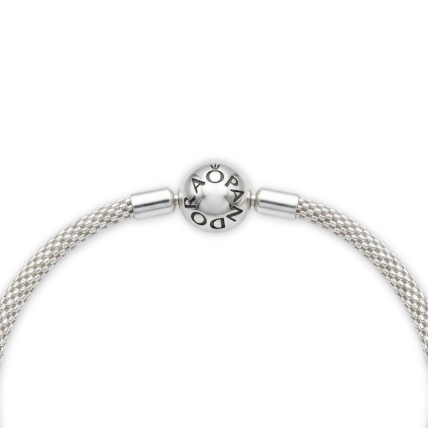 925 Sterling Silver Mesh Charm Bracelet