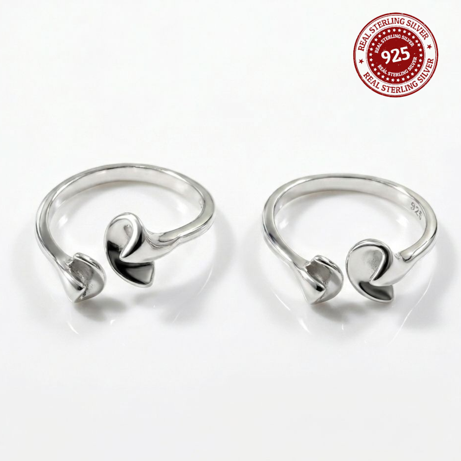 Contemporary Calla Lily Bypass Jodvi 925 Silver Toe Ring