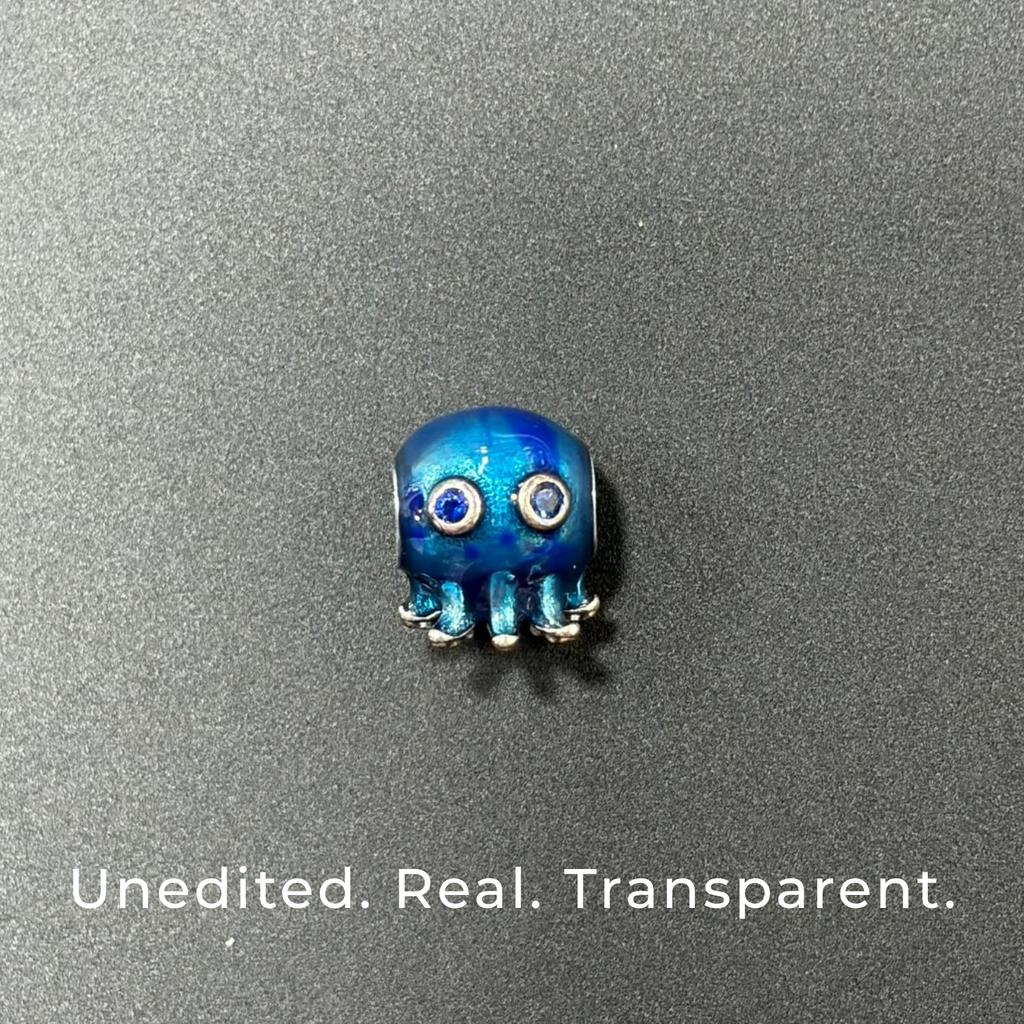 925 Silver Ocean Octopus Blue Charm