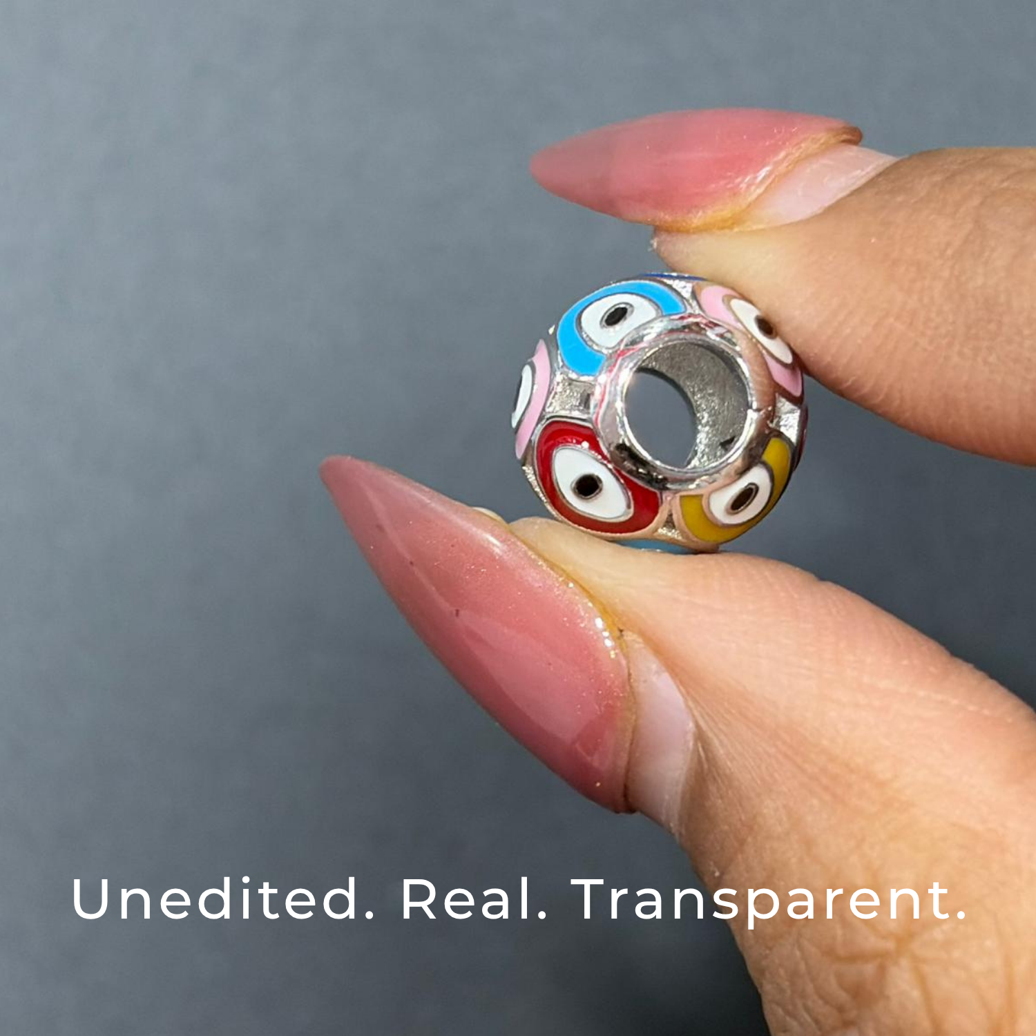 925 Silver Multicolor Evil Eye Protection Charm