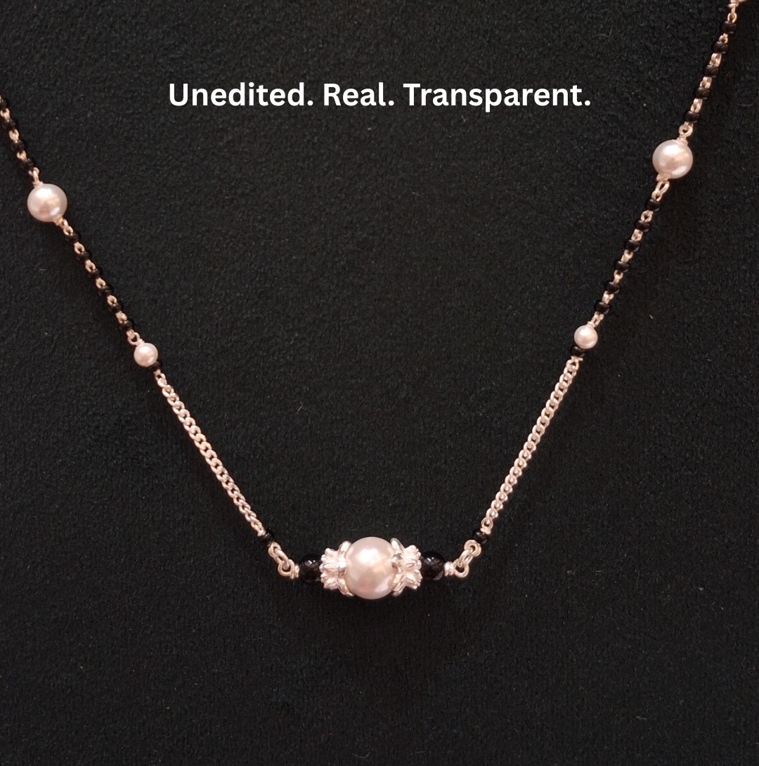 925 Silver Parijat Pearl Mangalsutra