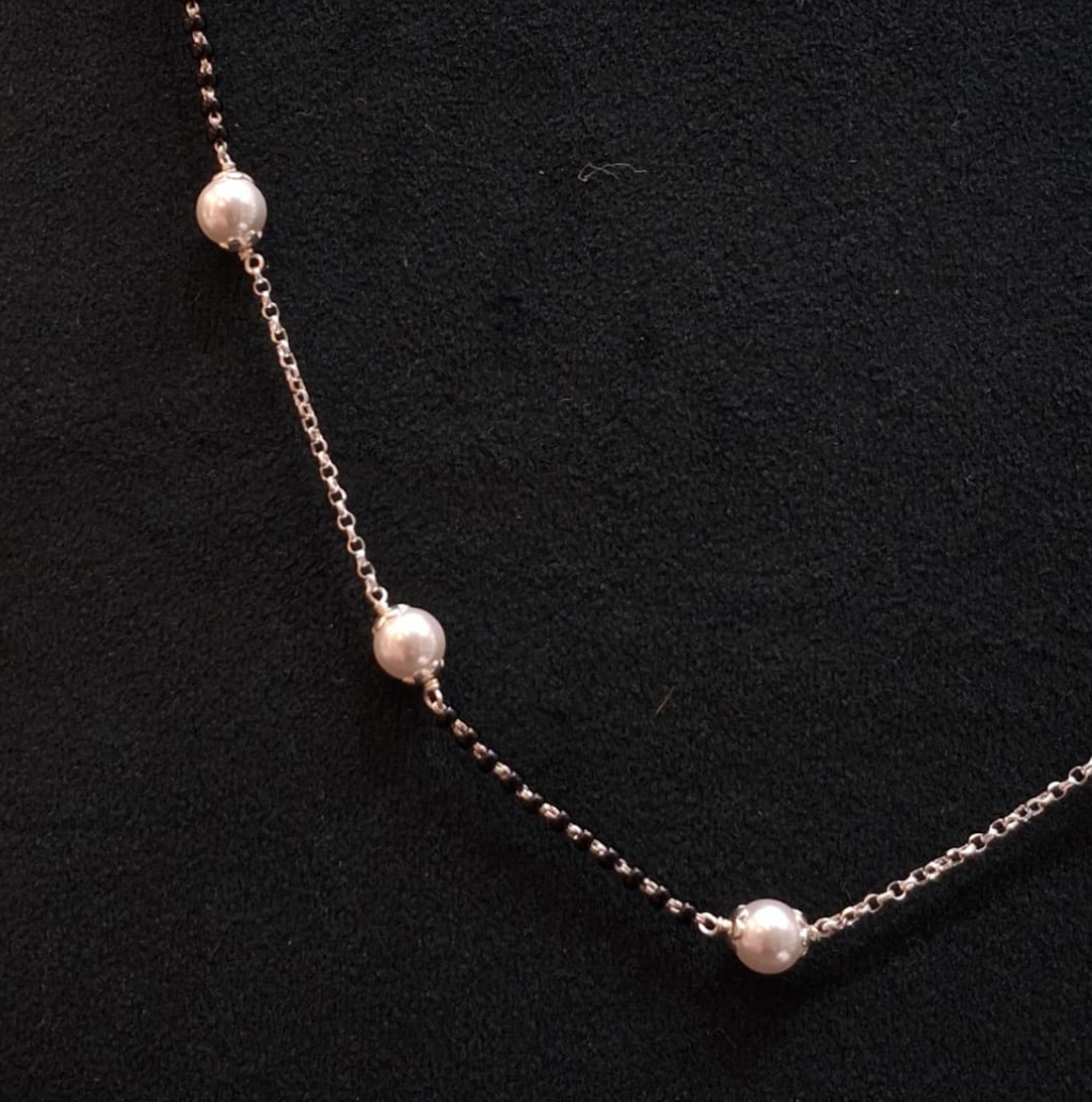 925 Silver Pearl Wave Mangalsutra