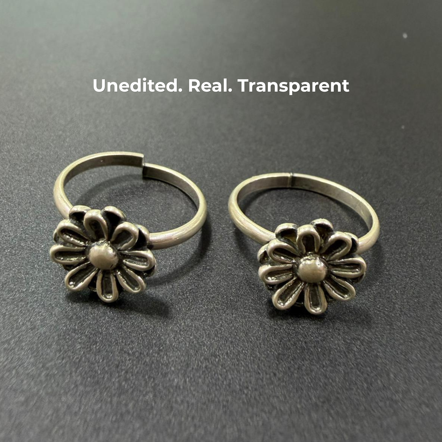 Traditional Floral Adjustable 925 Silver Toe Ring
