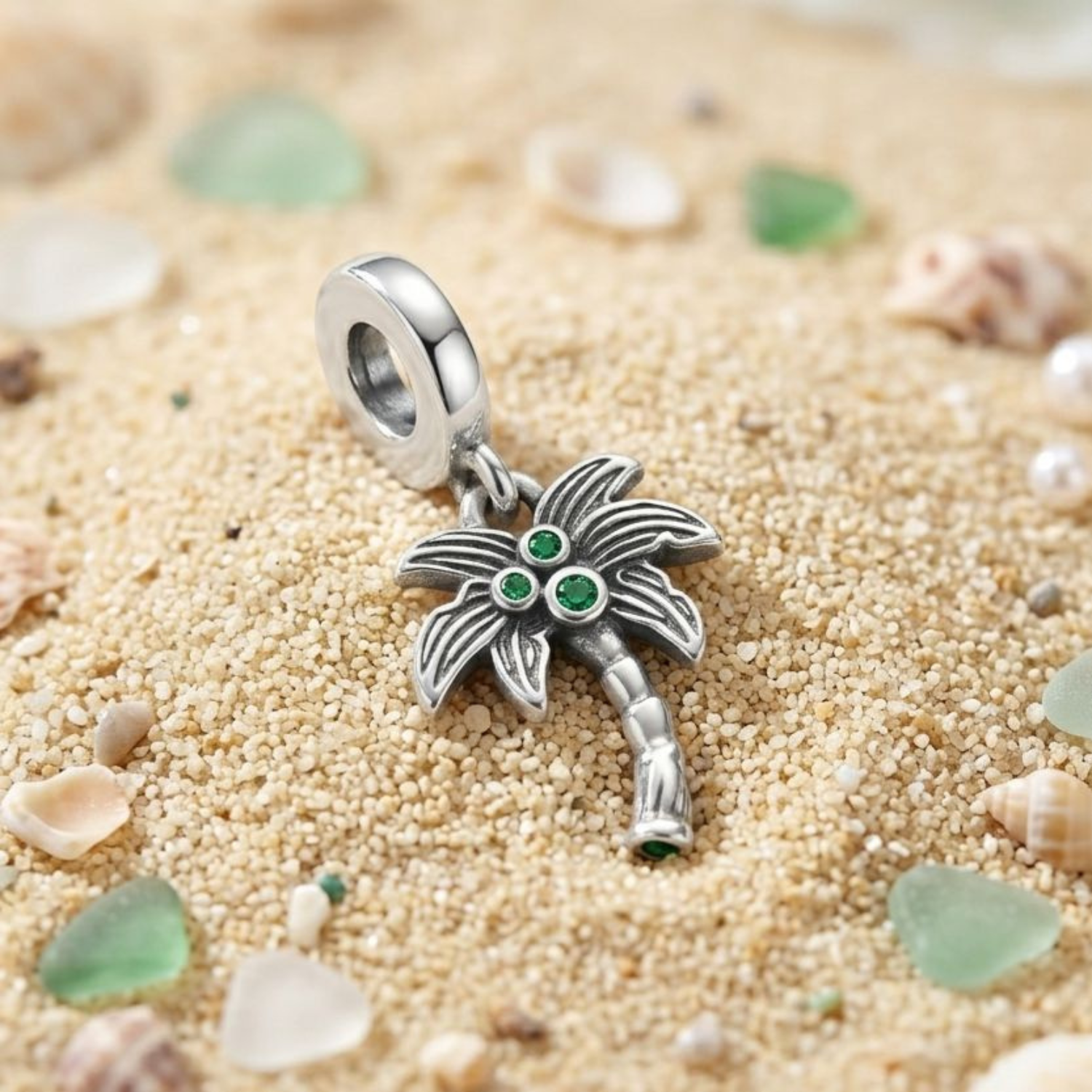 925 Silver Tropical Palm Breeze Charm