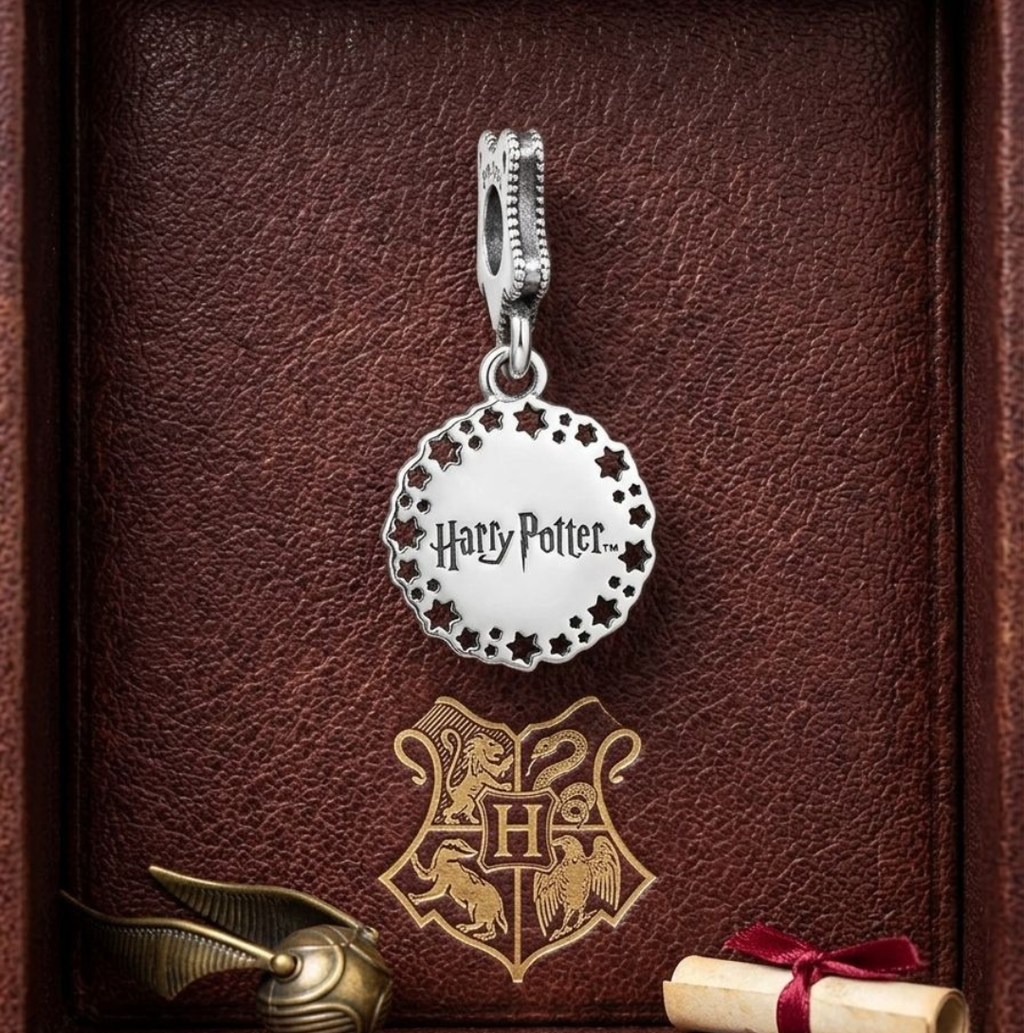 925 Silver Red House Shield of Wizard's School Dangle Charm