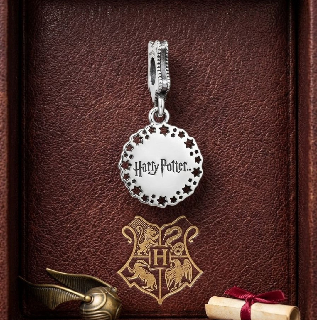 925 Silver Red House Shield of Wizard's School Dangle Charm