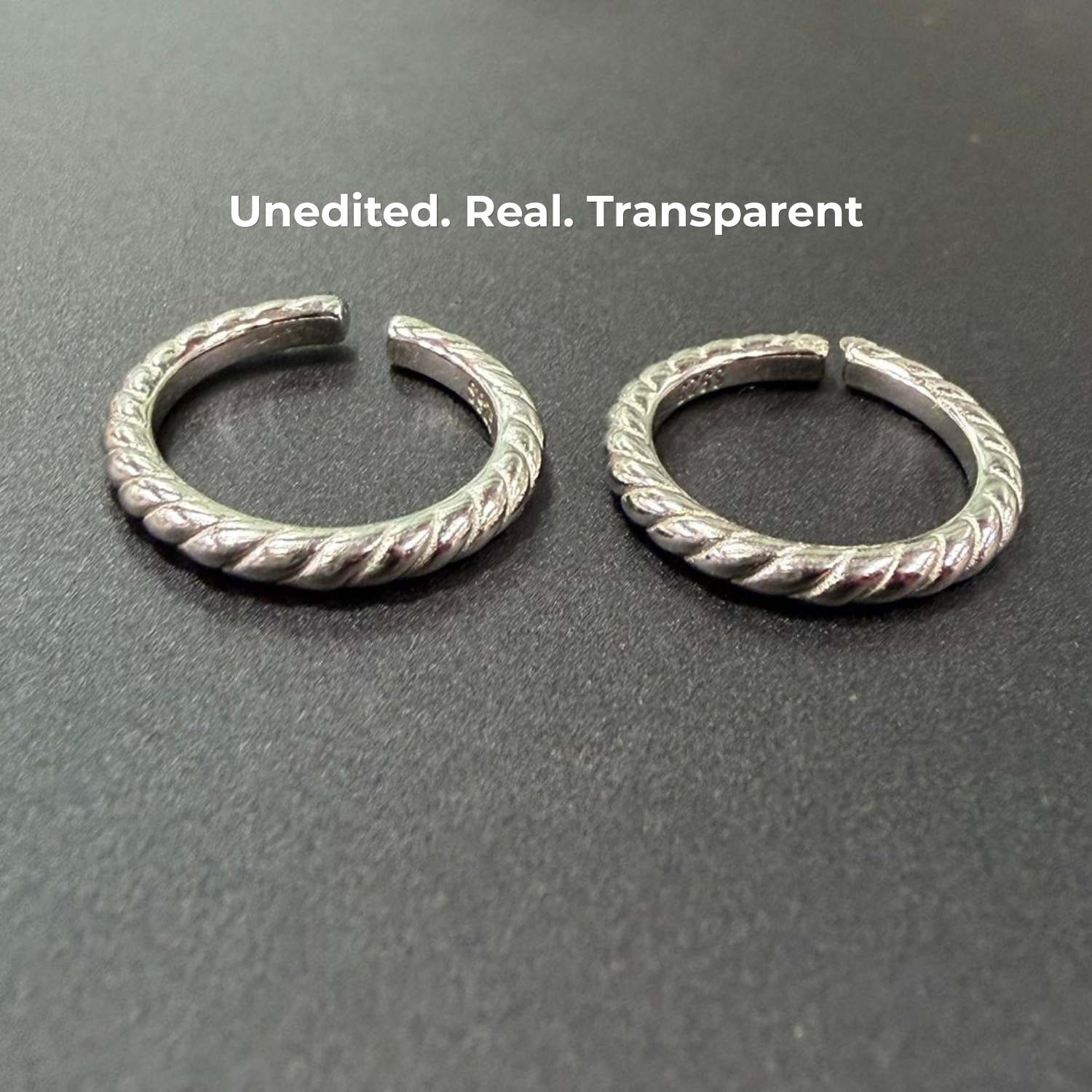 Twisted Rope Adjustable 925 Silver Toe Ring
