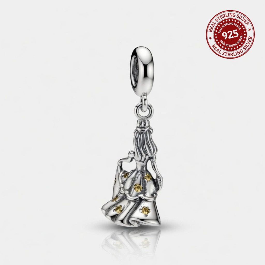 925 Silver Enchanted Princess Belle Dangle Charm