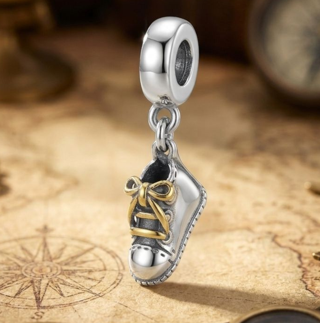 925 Silver Baby Shoe Dangle Charm