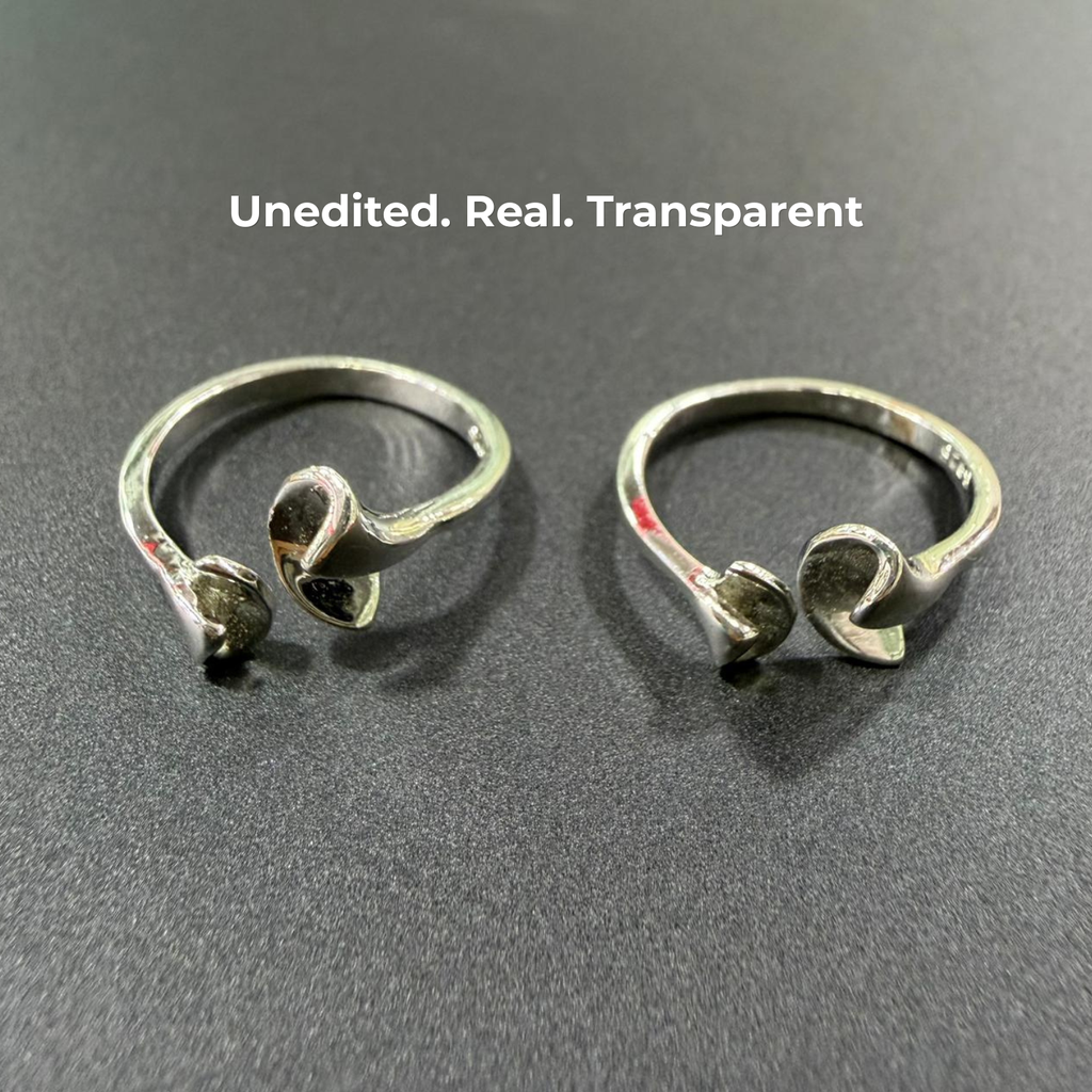 Contemporary Calla Lily Bypass Jodvi 925 Silver Toe Ring