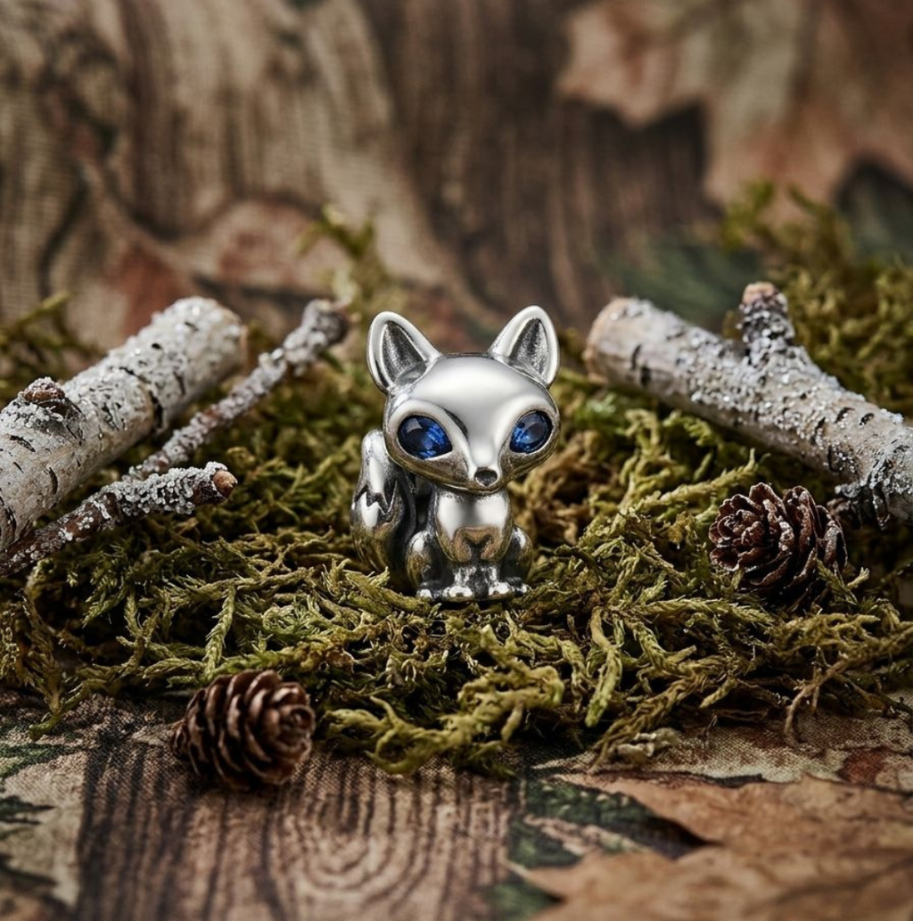 925 Silver Clever Fox Dangle Charm