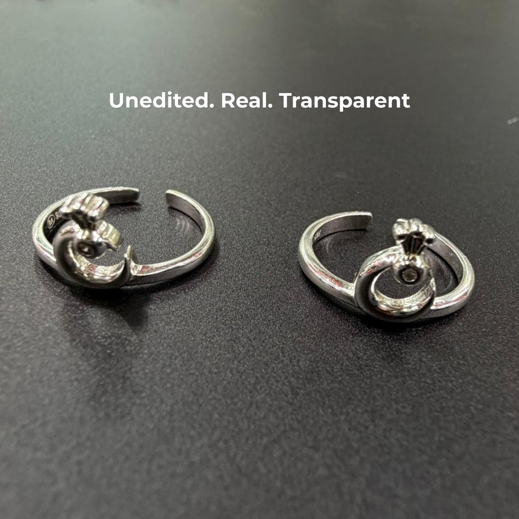 CZ Peacock 925 Silver Toe Ring