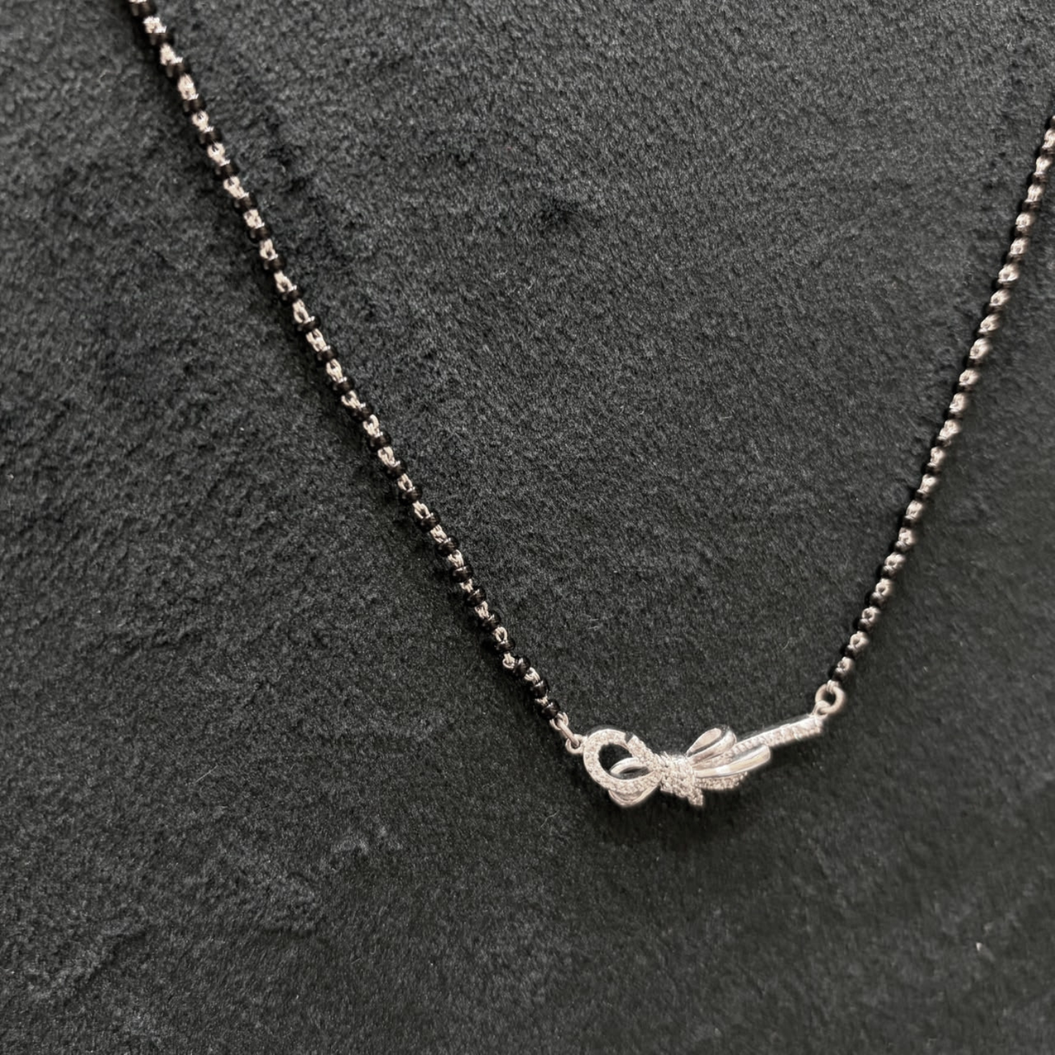 925 Silver Bow Mangalsutra